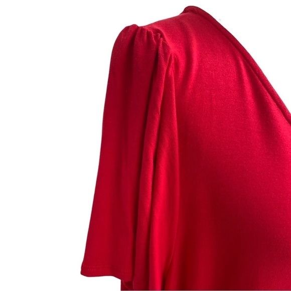 Green Envelope Los Angeles Red Short Sleeve Dress 1X NEW - Picture 2 of 4